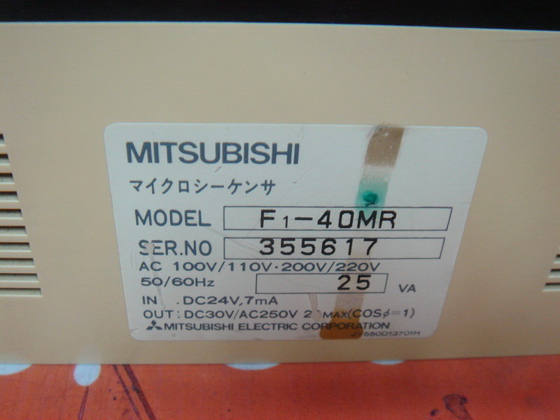 MITSUBISHI MELSEC F1-40MR - PLC DCS SERVO Control MOTOR POWER SUPPLY IPC  ROBOT